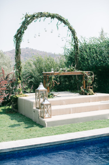 Lush garden blooms framing the estate entrance